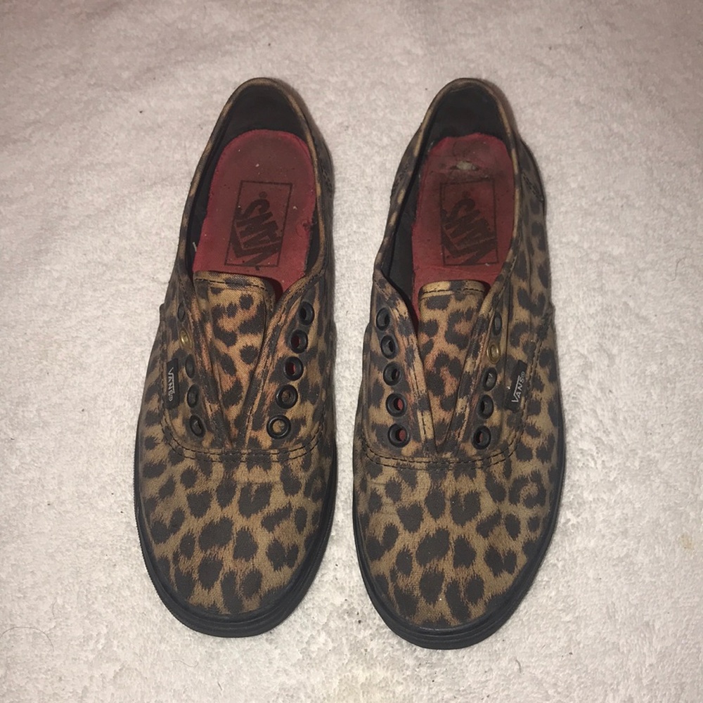 Leopard print vans